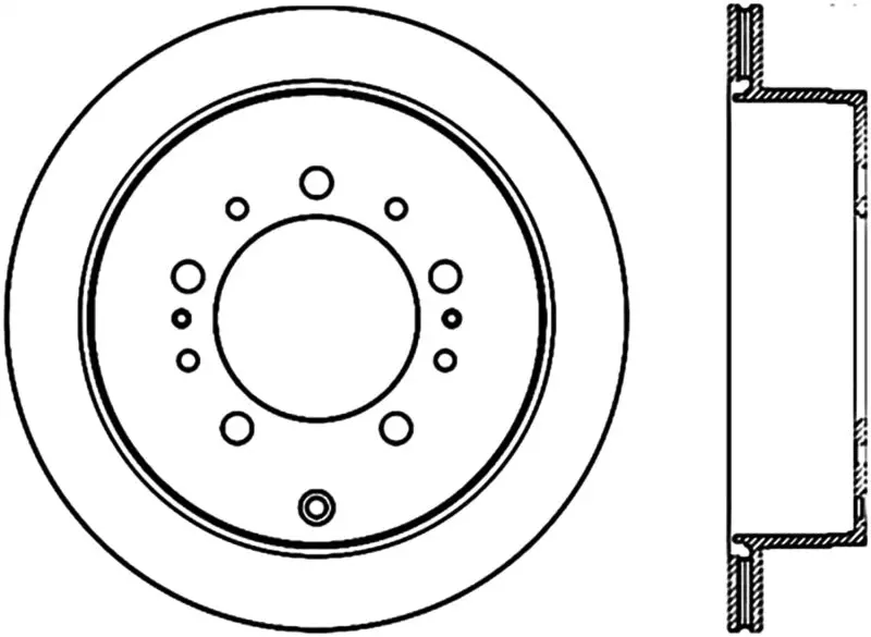 Stoptech Sport Slotted Cryo-Treated Rear Rotor – For Lexus Lx450/470/570 (2008–2013) & Toyota Tundra (2007–2012) 1