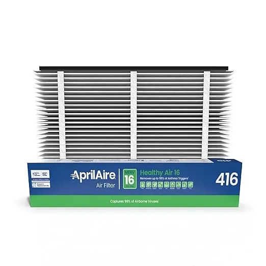 Aprilaire 416 Merv 16 Air Filter For Whole-House Air Purifier Models 1410, 1610, 2140, 2400, 2410, 2416, 3410, 4400, Space-Gard 2400 With Upgrade Kit 1413 1