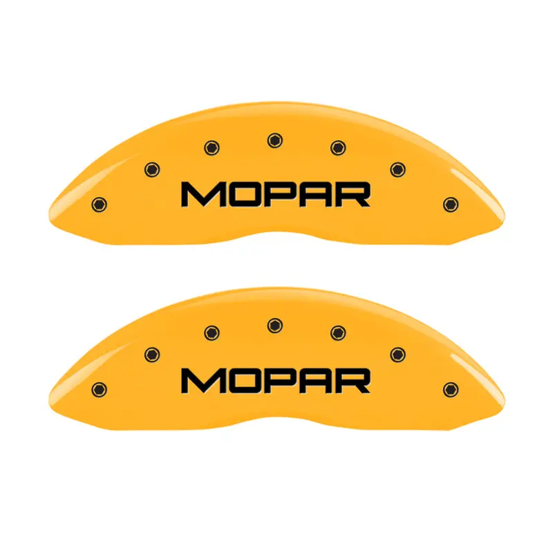 Mgp Engraved 4-Piece Caliper Cover Set – Mopar Yellow Finish With Black Charcoal Accents For 2005 Chrysler 300 1