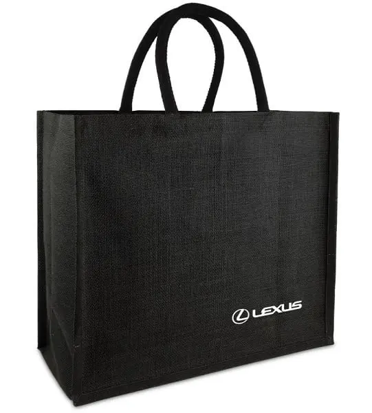Lexus Black Jute Tote Bag 1
