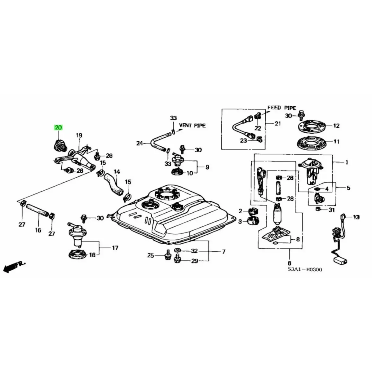Fuel Cap - Honda Acty Truck Ha6, Ha7 Models - 1999-2009 2
