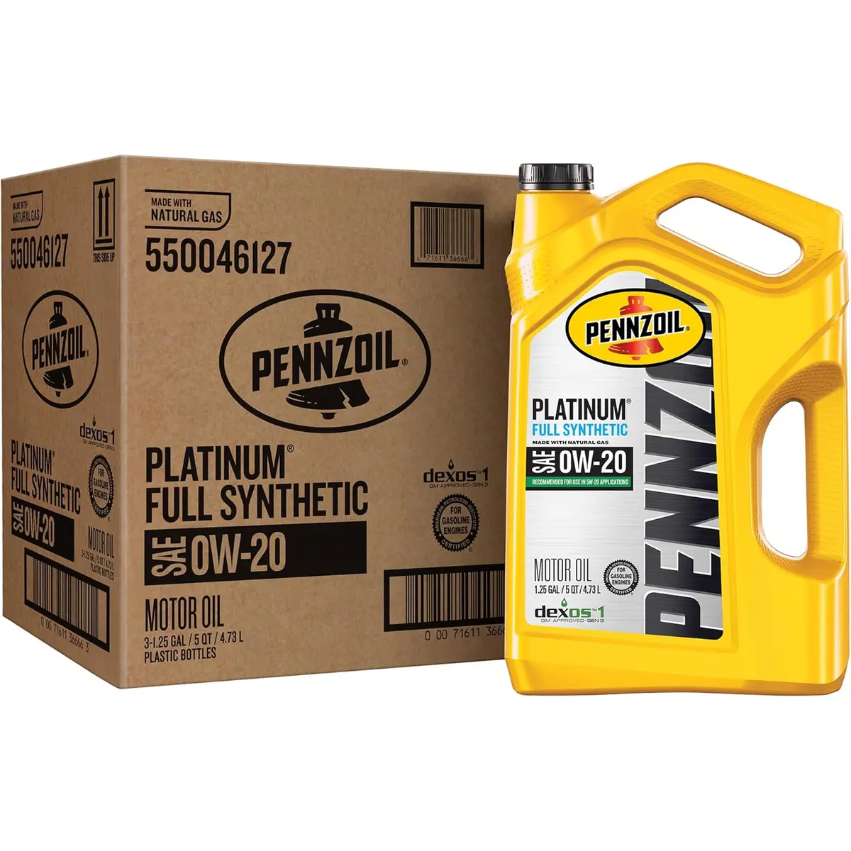 Pennzoil Platinum Full Synthetic 0W-20 Pz 550046127 Gl 1