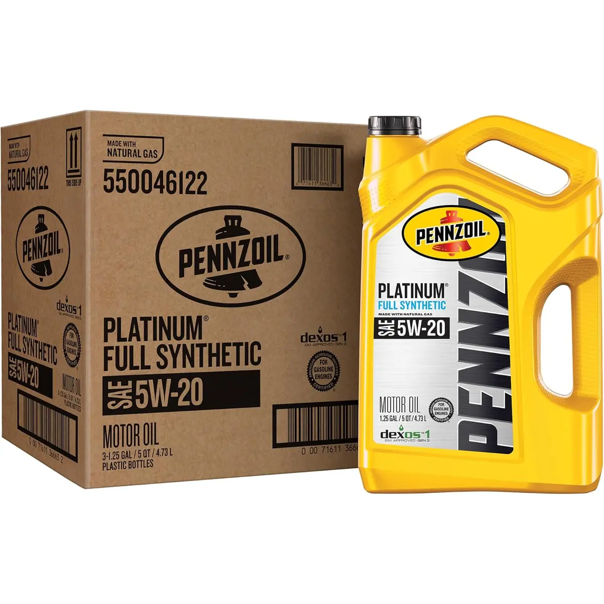Pennzoil Platinum Full Synthetic 5W-20 Pz 550046122 Gl 1