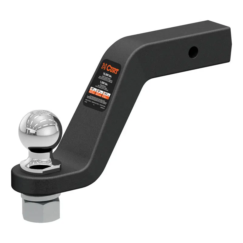 Curt Forged Ball Mount With Integrated 2-5/16-Inch Trailer Ball – 2-Inch Shank, 6-Inch Drop, 15,000-Pound Capacity 1