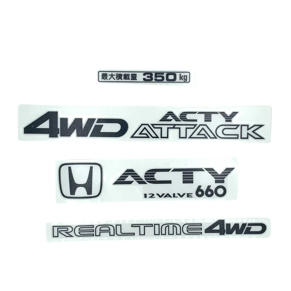 Honda Acty Attack Decal Package - Honda Acty Truck Ha3, Ha4 Models (1990-1999) - Premium Quality Mini Truck Decal 1