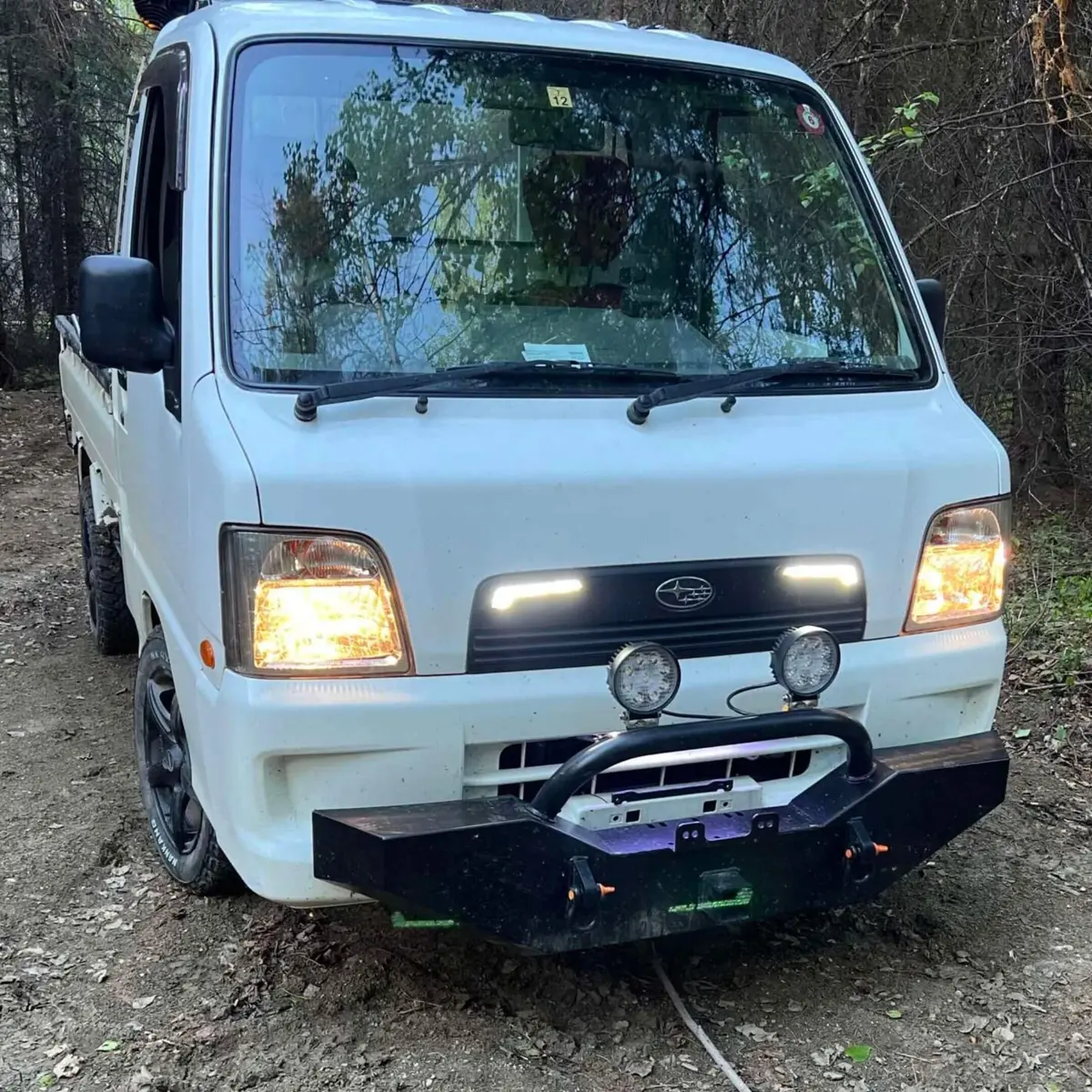 Armor Front Bumper With 2” Receiver - Subaru Sambar Dias Wagon Tw1, Tw2 Models - 1999-2012 1