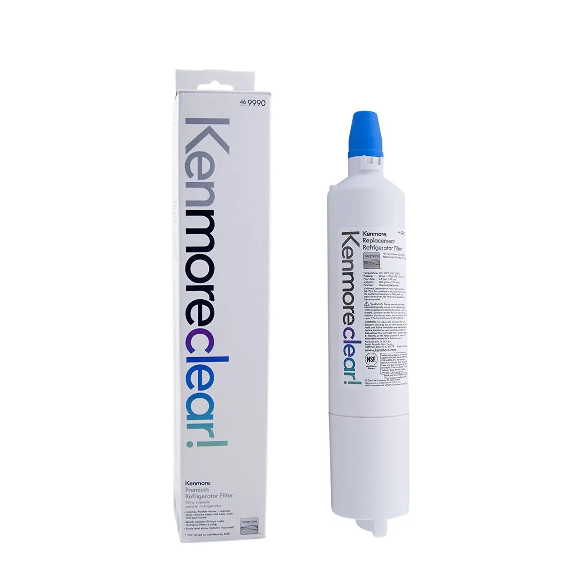 Kenmore 9990 Refrigerator Water Filter, White 1