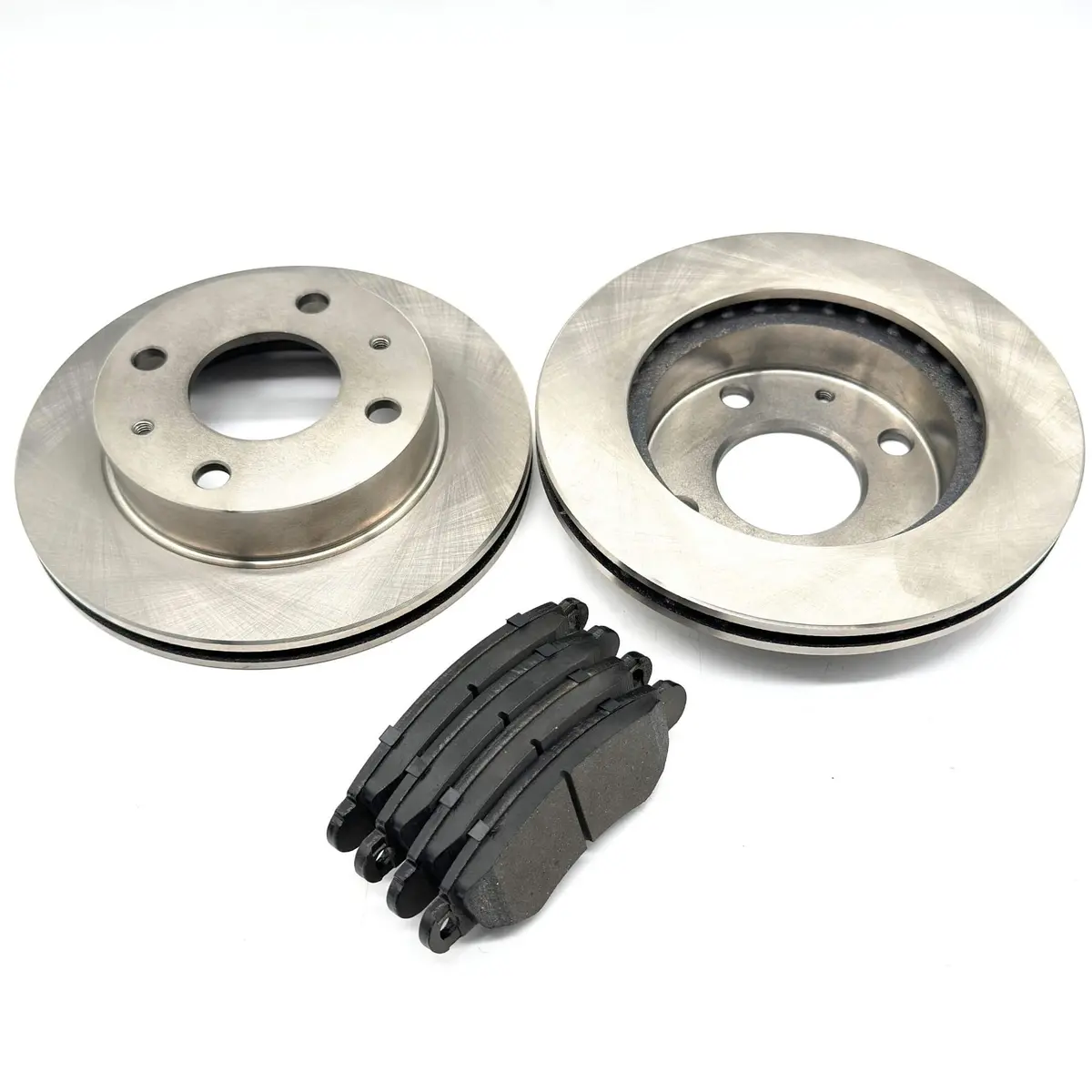 Brake Kit - 6 Piece - Front Brake Rotors & Front Brake Pads - Right & Left - Subaru Sambar Dias Wagon Tw1, Tw2 Models - 1999-2012 2