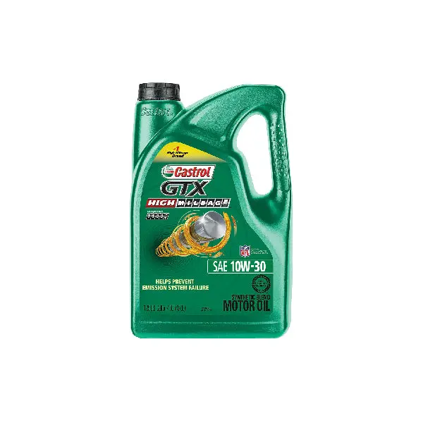 Castrol Gtx High Mileage 10W30 Synthetic Blend Motor Oil 5Qt #Cas1030hmgal 1
