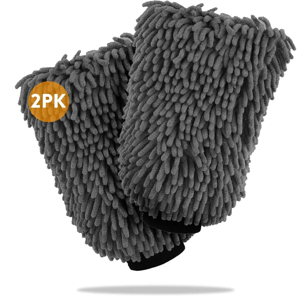 Wash&Whips Microfiber Chenille Car Cleaning Mitt - 2Pk 1