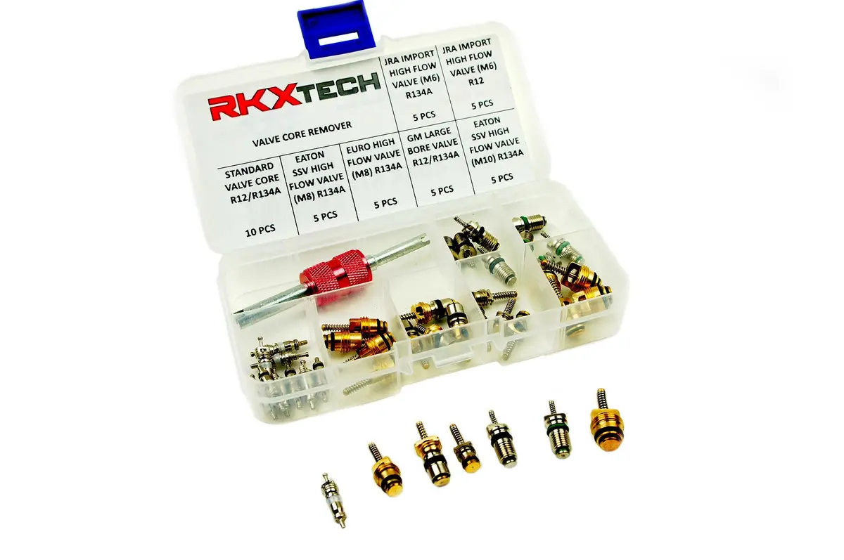 X-Kool R12 / R134a Master Valve Core Repair Kit For Domestic, Import, And European Cars 1