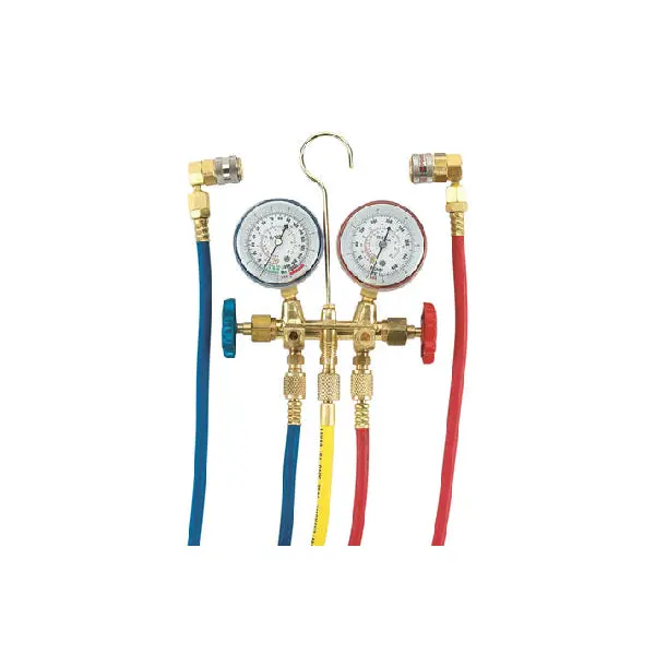 Fjc R-134A Brass Manifold W/Set Ryb Hoses Std. W/Quick Couplers - 72 In #6715Prime 1
