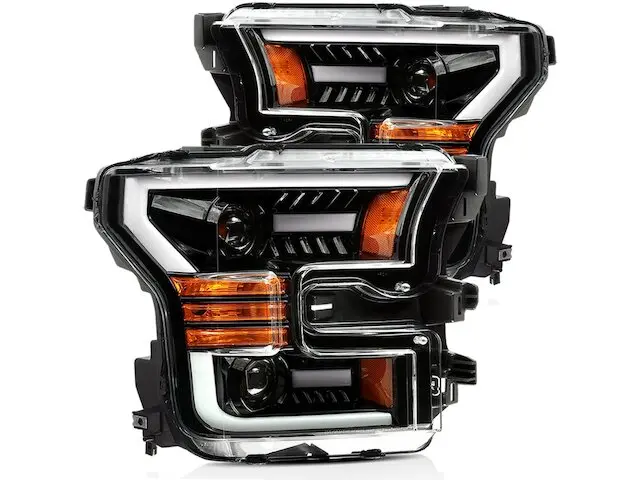 2015-2017 Ford F-150 Oe Style Performance Headlights (Set; Black Bezel) 1