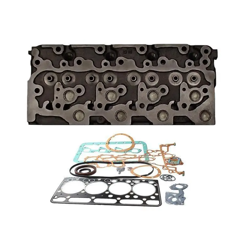 New Bare Cylinder Head 16429-0304 & 1E013-03312 Full Gasket Set For Bobcat S185 Skid Steer Loader V2203 Kubota 1