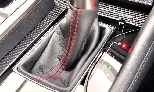 Genuine Lexus Japan 2020 Gs F-Sport Shift Knob Boot Cover (Red Stitching) 1