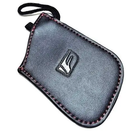 Genuine Lexus F-Sport Black Leather Smart Access Key Glove (Black Loop / Red Stitching) 1