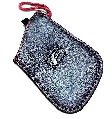 Genuine Lexus F-Sport Black Leather Smart Access Key Glove (Red Loop / Red Stitching) 1