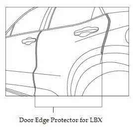Genuine Lexus Japan 2024-2025 Lbx Factory Painted Door Edge Protector Set 9