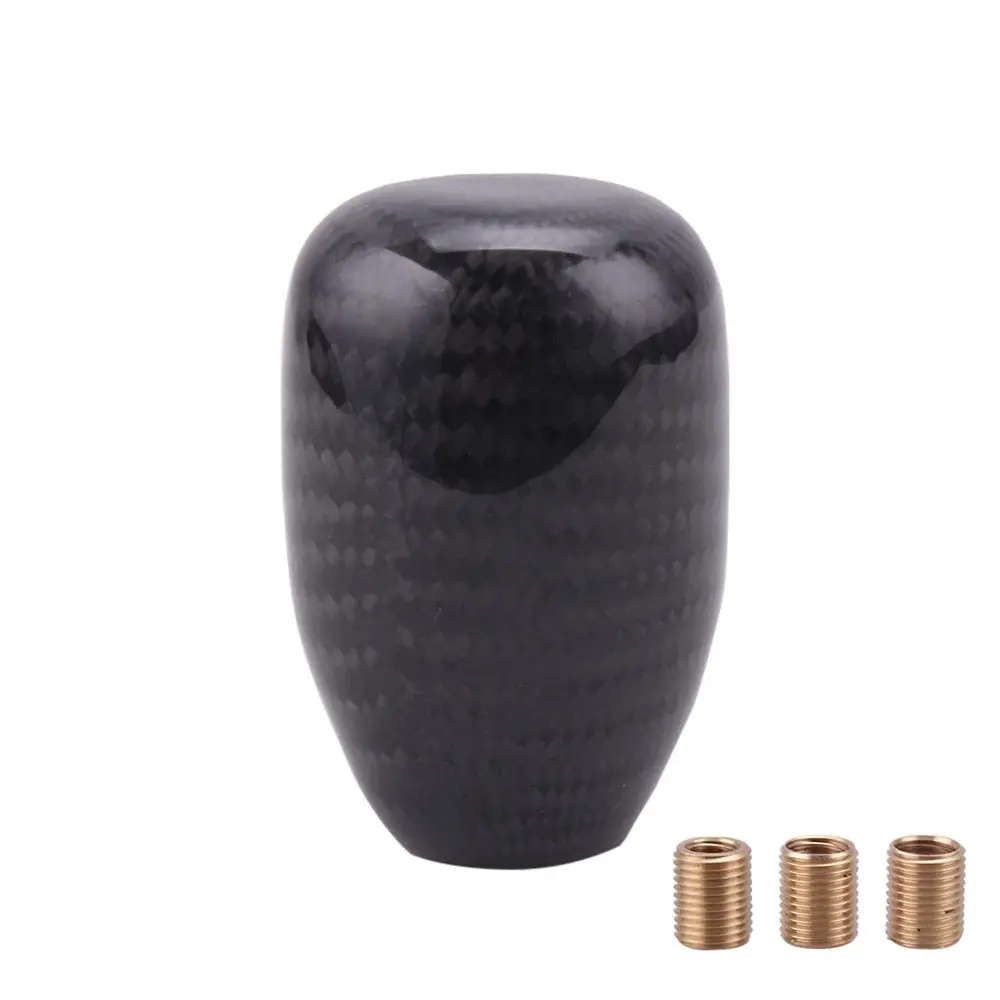 Oval Black Carbon Fiber Shift Knob 1
