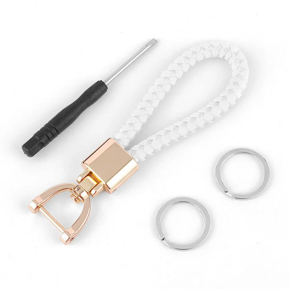 Premium Rotatable Keychain - Hand-Woven Leather With Horseshoe Buckle For Kei Truck Owners 3