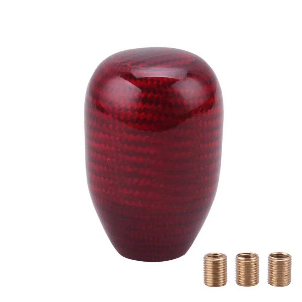 Oval Red Carbon Fiber Shift Knob 1