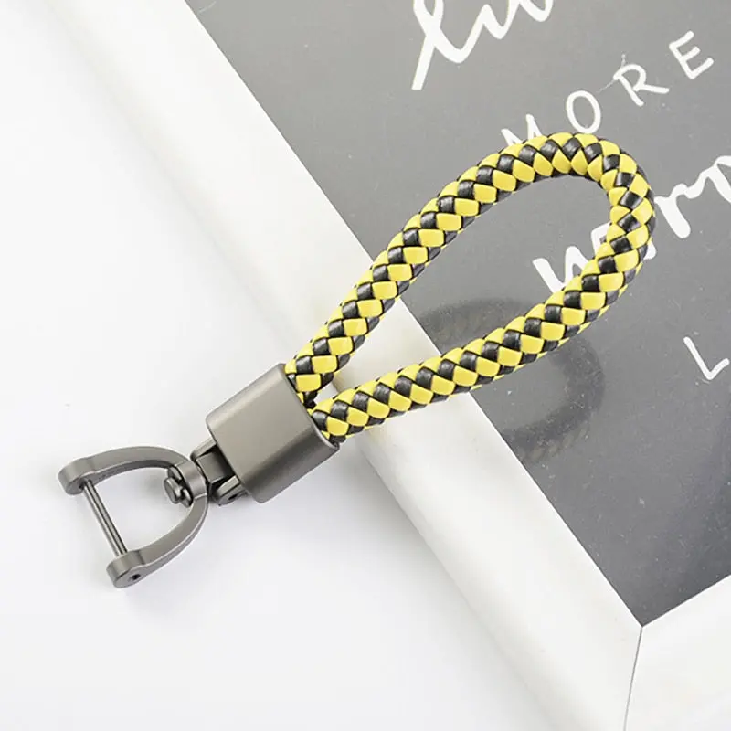 Premium Rotatable Keychain - Hand-Woven Leather With Horseshoe Buckle For Kei Truck Owners 1