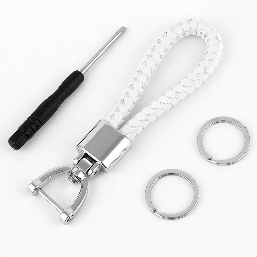 Premium Rotatable Keychain - Hand-Woven Leather With Horseshoe Buckle For Kei Truck Owners 3