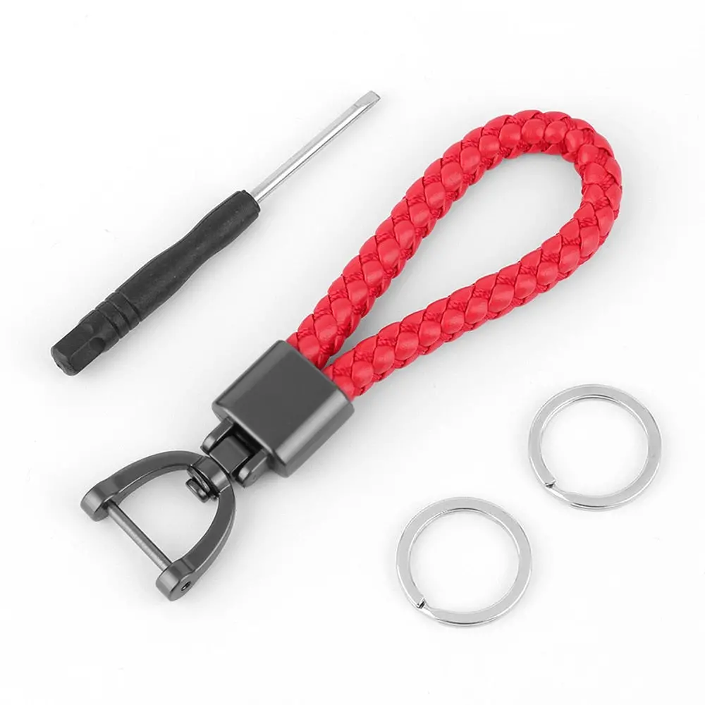 Premium Rotatable Keychain - Hand-Woven Leather With Horseshoe Buckle For Kei Truck Owners 1