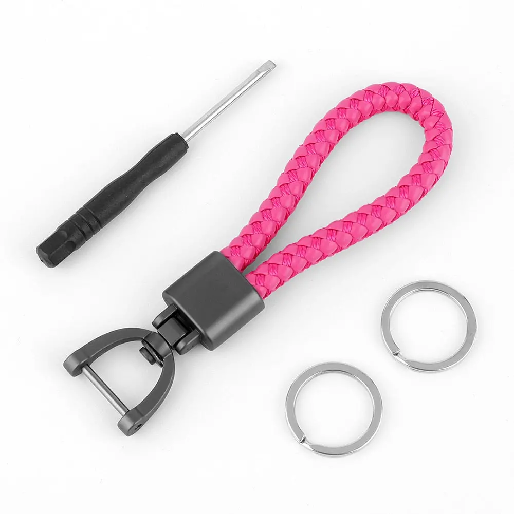 Premium Rotatable Keychain - Hand-Woven Leather With Horseshoe Buckle For Kei Truck Owners 1