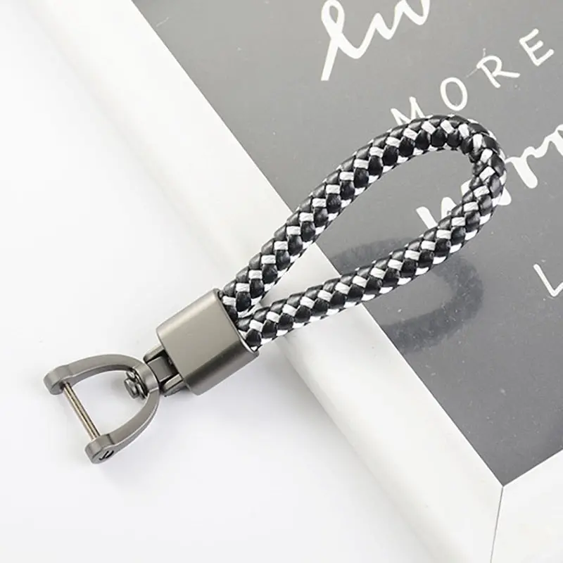 Premium Rotatable Keychain - Hand-Woven Leather With Horseshoe Buckle For Kei Truck Owners 1