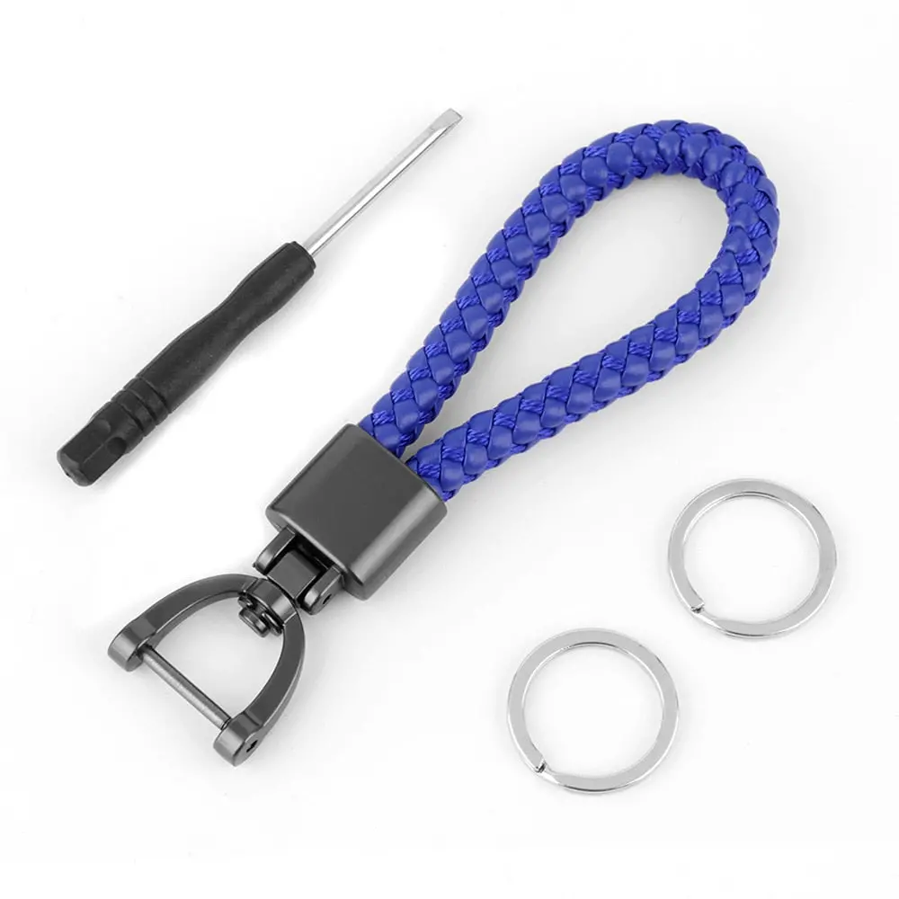 Premium Rotatable Keychain - Hand-Woven Leather With Horseshoe Buckle For Kei Truck Owners 1