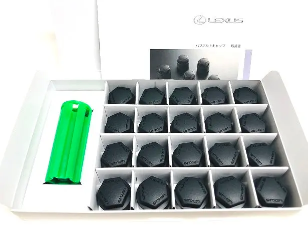 Genuine Lexus Japan 2021-2025 Is Matte Black Hub Bolt Caps With Lexus Logo (Set Of 20) 2