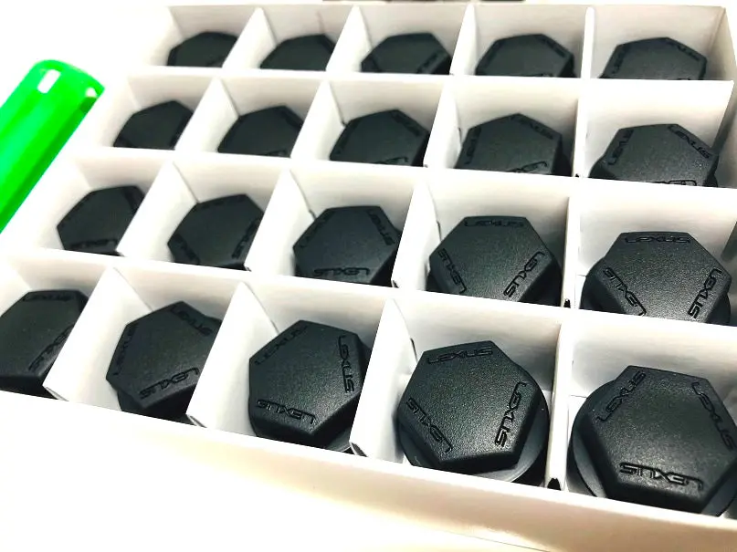 Genuine Lexus Japan 2021-2025 Is Matte Black Hub Bolt Caps With Lexus Logo (Set Of 20) 4