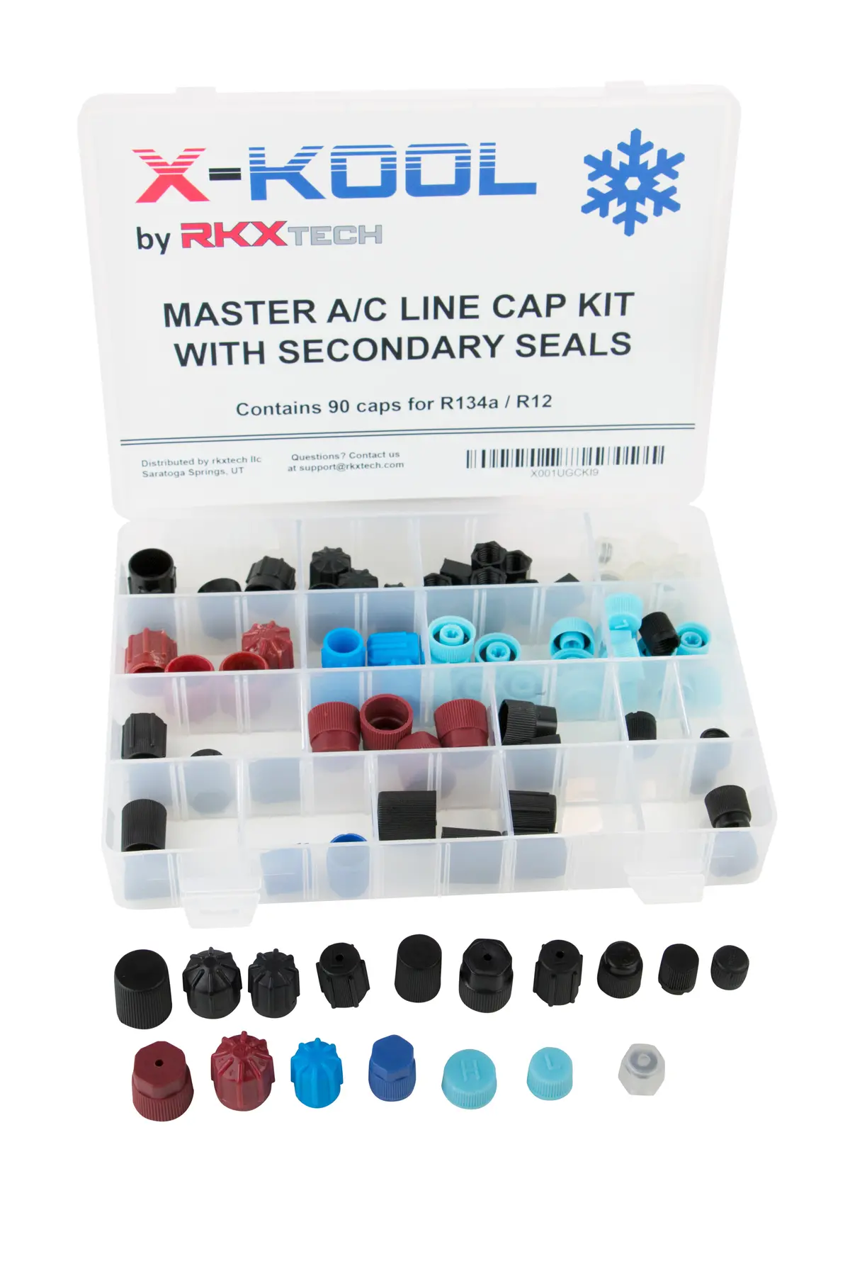 X-Kool R134a / R12 Master Valve Core Cap Kit For Domestic, Import, And European Cars 1