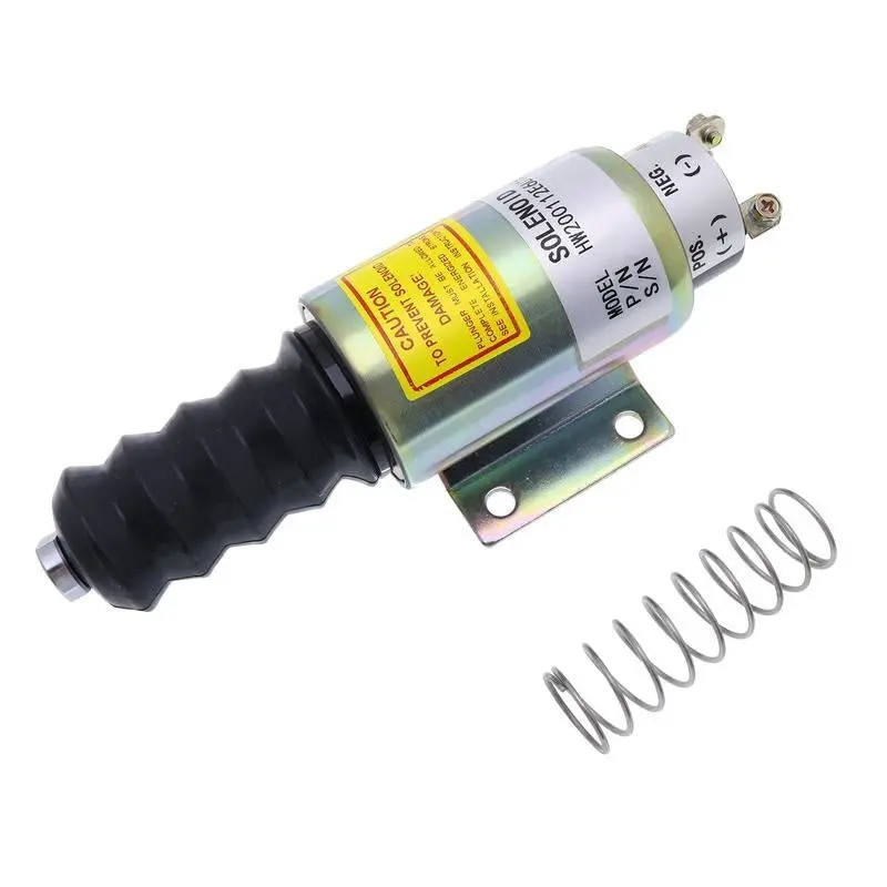 Diesel Stop Solenoid Sa-3069 2001-12E6u1b2a With 3 Terminals 12V For Woodward 2000 Series 1