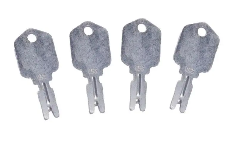 4 Pcs For Clark Crown Gradall Gehl Hyster Komatsu Yale #166 Forklift Ignition Key 1