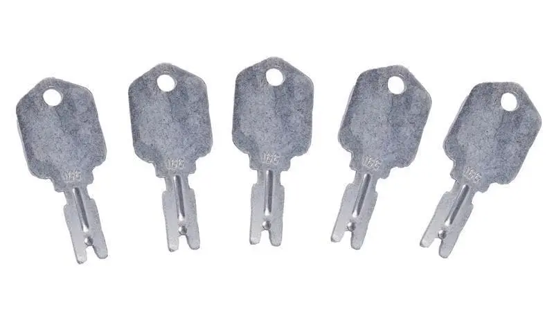 5 Pcs 166 6T-2663 Ignition Key For Clark Crown Gradall Gehl Hyster Komatsu Yale #166 Forklift 1