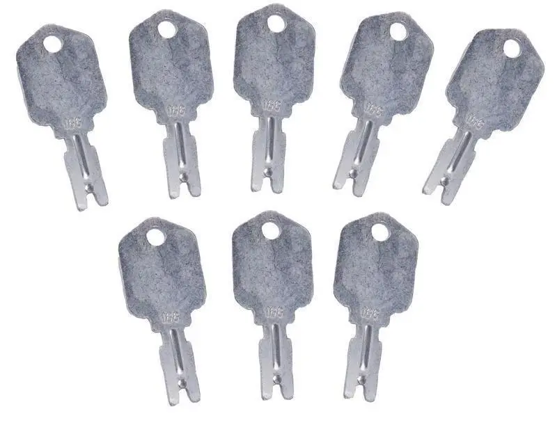8 Pcs For Clark Crown Gradall Gehl Hyster Komatsu Yale #166 Forklift Ignition Key 1