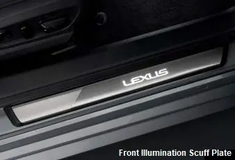 Genuine Lexus Japan 2019-2025 Es Illuminated Front Door Scuff Plate Set (Battery-Operated) 2