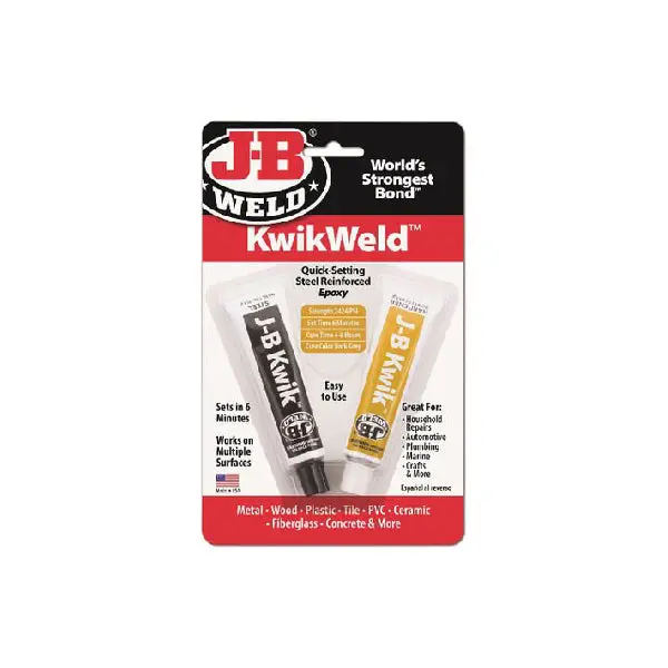 J-B Weld Kwikweld Quick Setting Steel Reinforced Epoxy - 2 Oz #8276 1