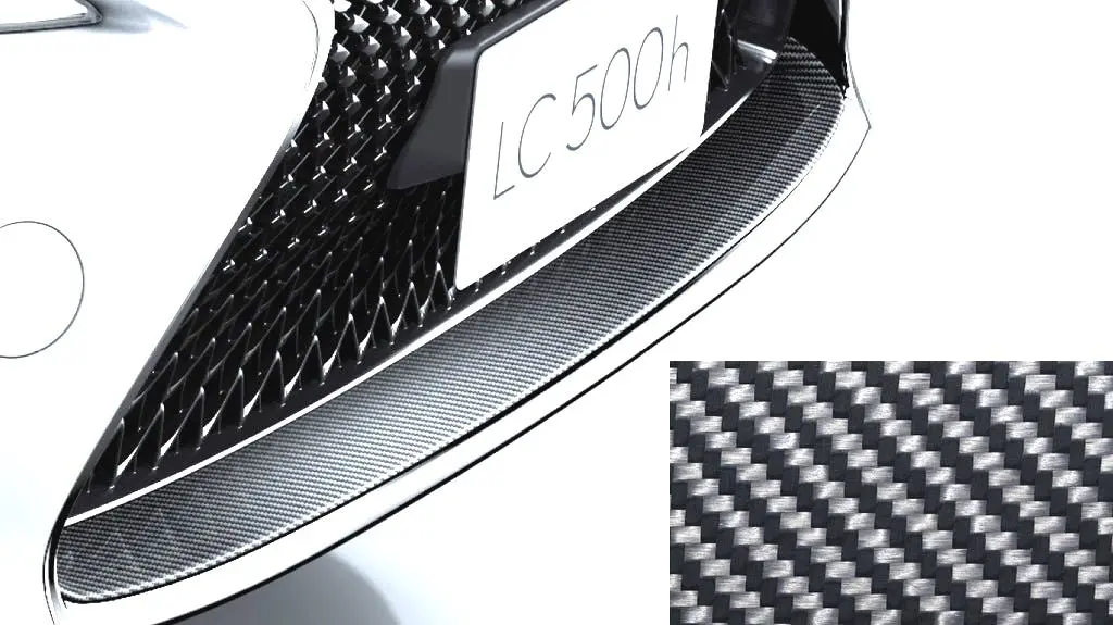 Genuine Lexus Japan 2018-2025 Lc 500/500H Cfrp Carbon Fiber Lower Grille Insert 1