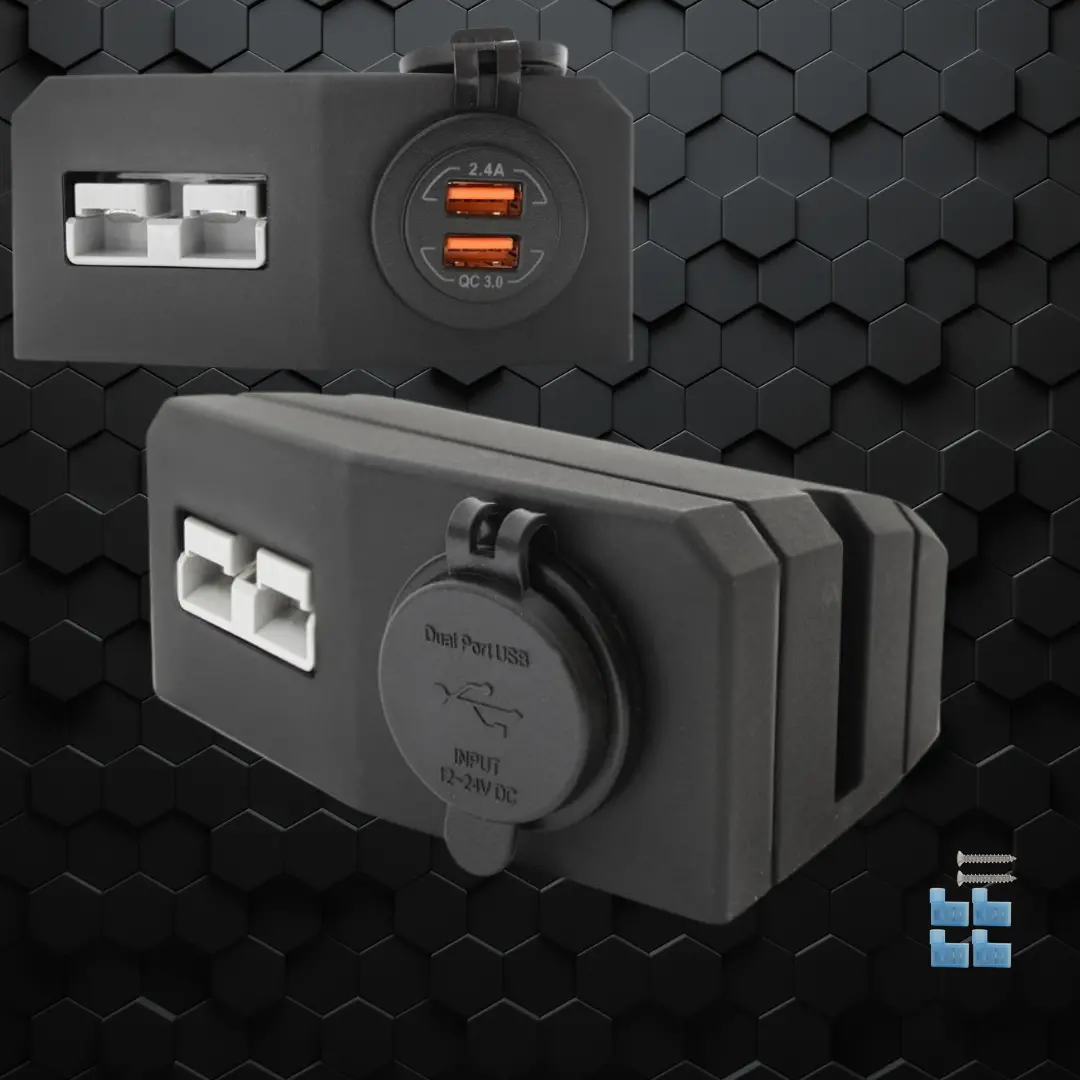 Pdp Electrical | 50A Anderson | Twin Usb Socket | Surface Mount 1