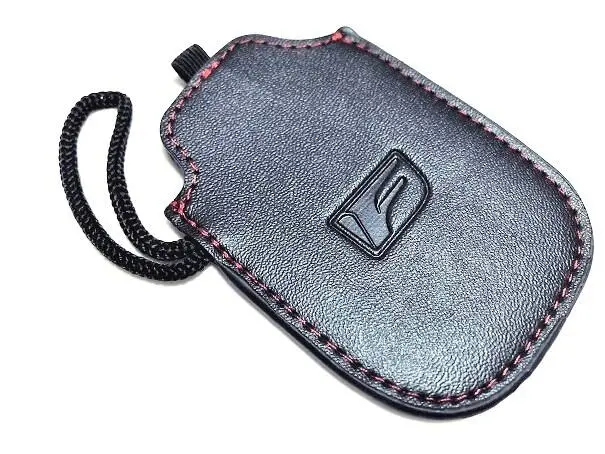 Genuine Lexus F-Sport Black Leather Smart Access Key Glove (Black Loop / Red Stitching) 1