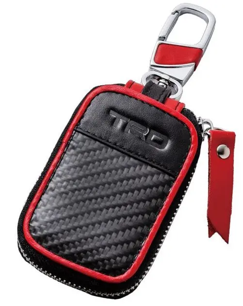Trd Japan Carbon Pattern Smart Access Key Bag With Red Surround 1