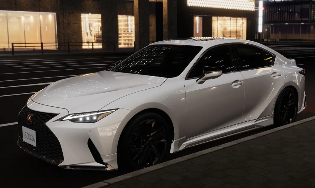 Genuine Lexus Japan 2021-2025 Is Factory Painted Side Skirts With Chrome Garnish 7