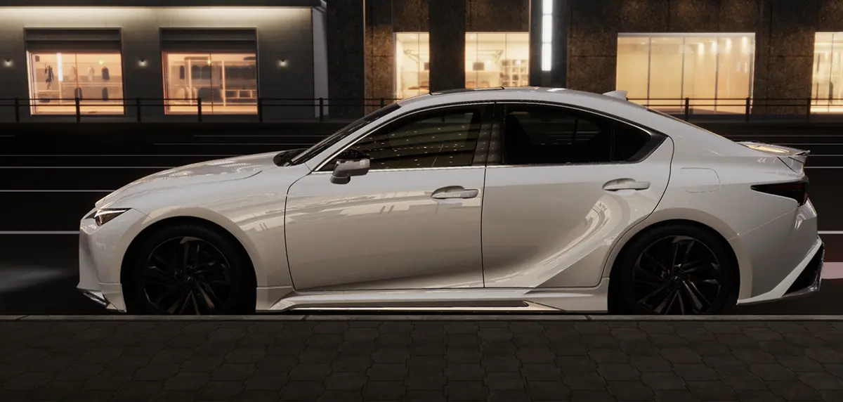 Genuine Lexus Japan 2021-2025 Is Factory Painted Side Skirts With Chrome Garnish 8
