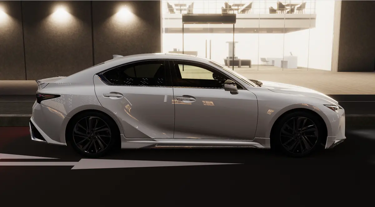 Genuine Lexus Japan 2021-2025 Is Factory Painted Side Skirts With Chrome Garnish 10
