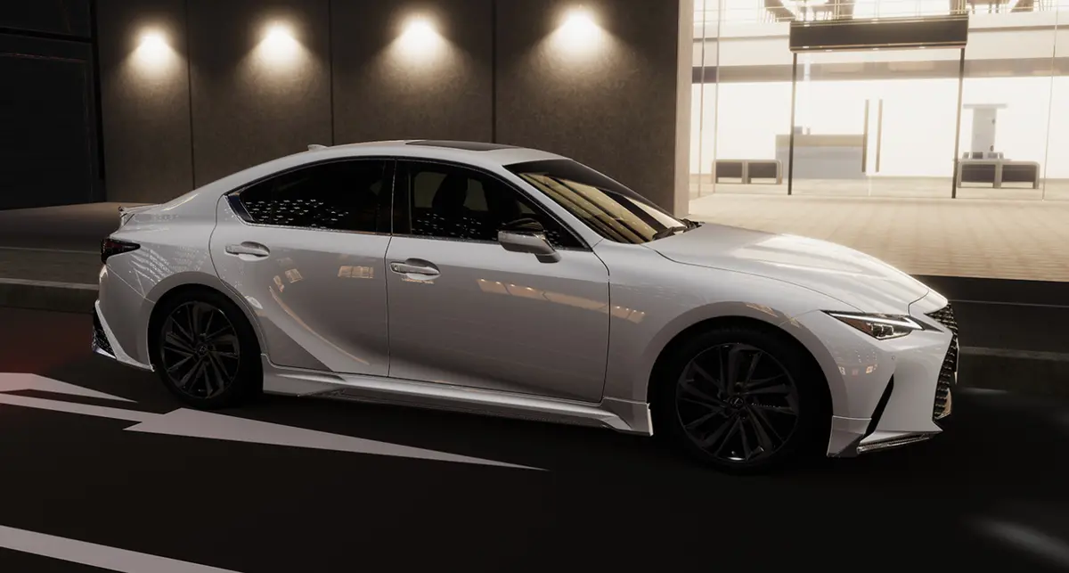 Genuine Lexus Japan 2021-2025 Is Factory Painted Side Skirts With Chrome Garnish 11