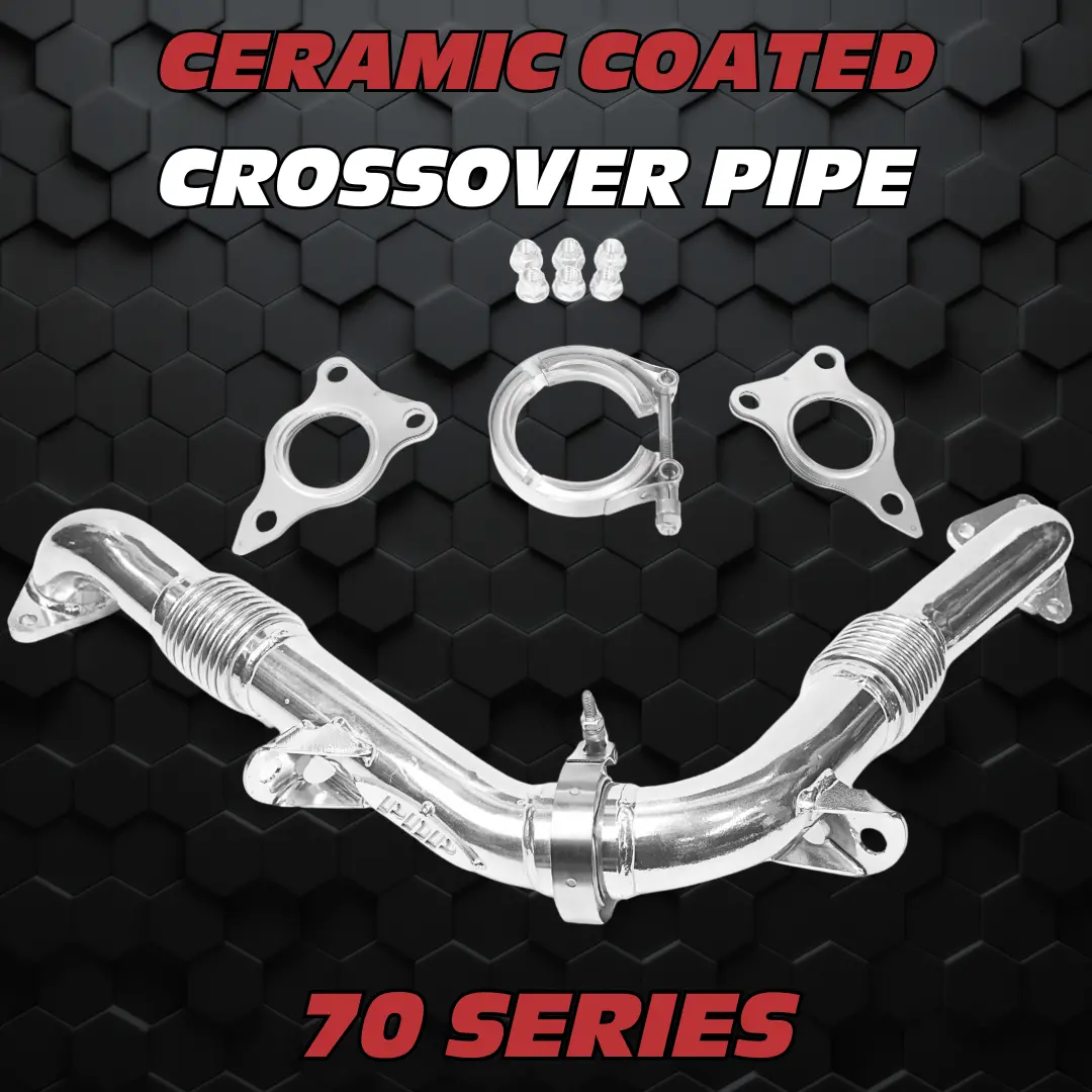 70 Series | Pdp Cross Over Pipe Kit | Ceramic Coated | Vdj | V8 Engine 1