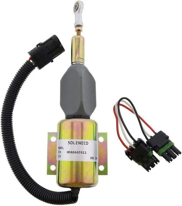 Re502474 Re516083 Electric Stop Solenoid 24V For John Deere Excavator 120 160Lc Cummins 6Ct 1